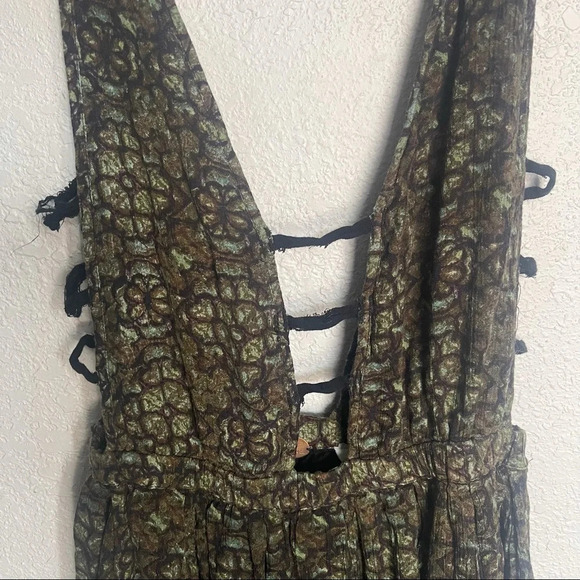 Free People One Plunging Cutout Mini Dress - Picture 2 of 8